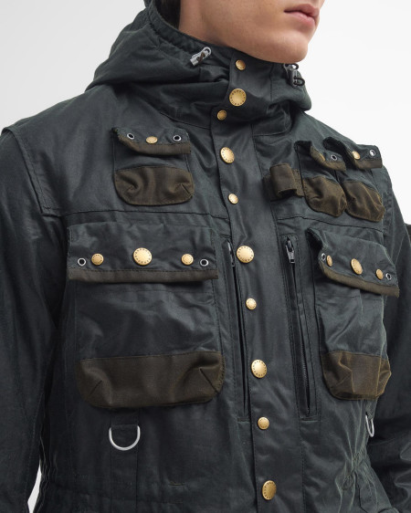Barbour x TO KI TO Wachsjacke Military