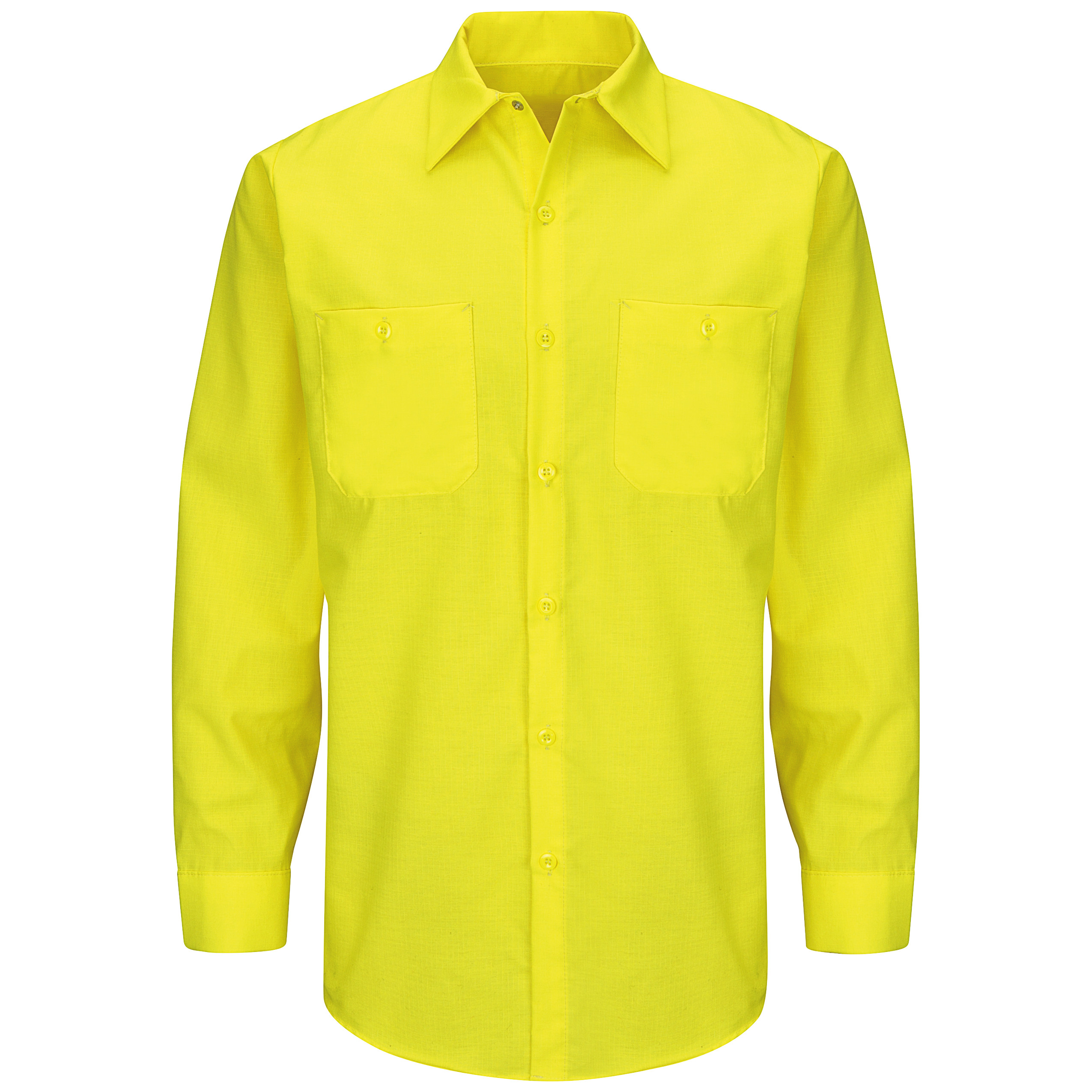 Men‘s Hi-Visibility Long Sleeve Ripstop Work Shirt - Type R, Class 2-Red Kap