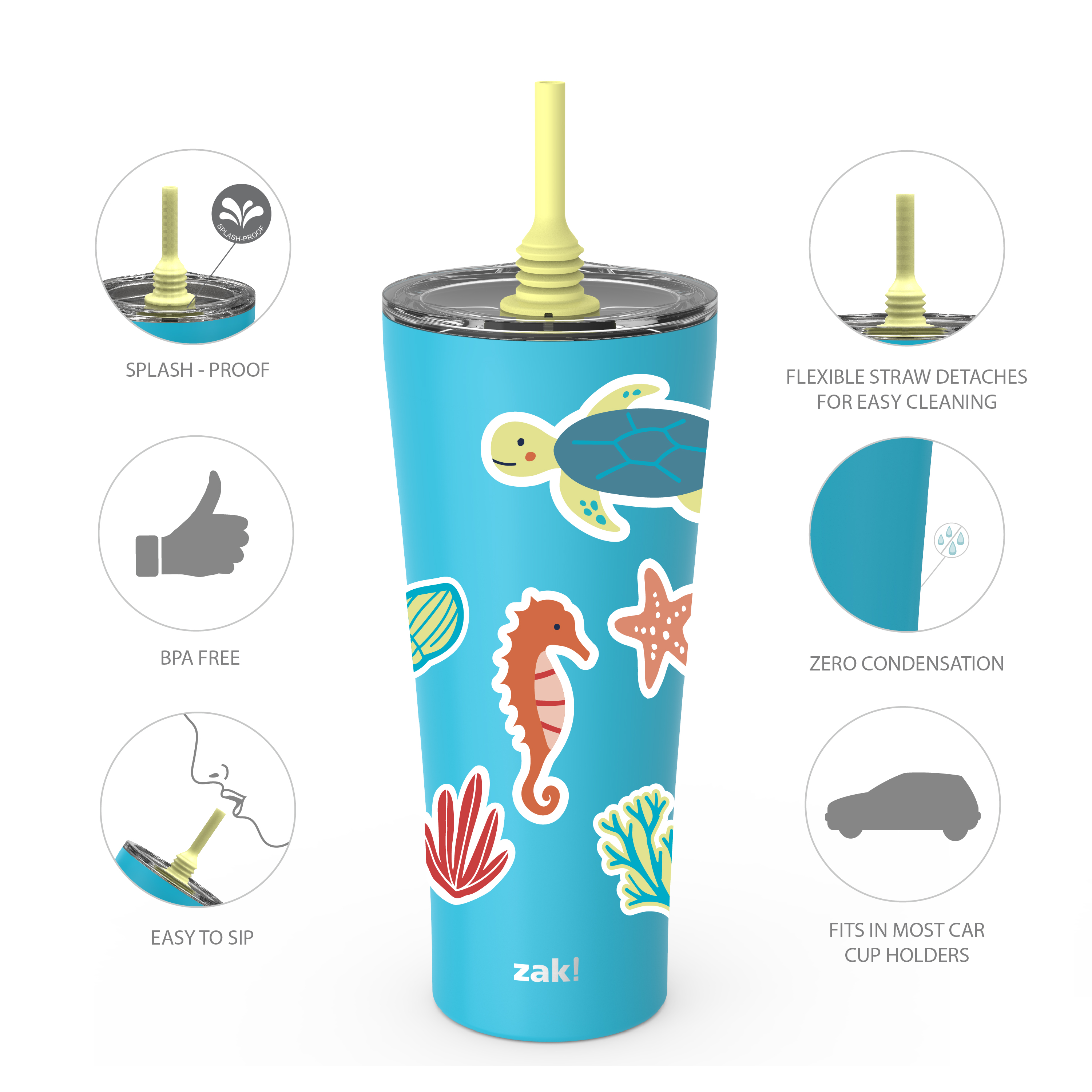 Alfalfa 30 ounce Insulated Tumbler, Ocean Friends slideshow image 7 Alfalfa 30 ounce Insulated Tumbler, Ocean Friends slideshow image 7