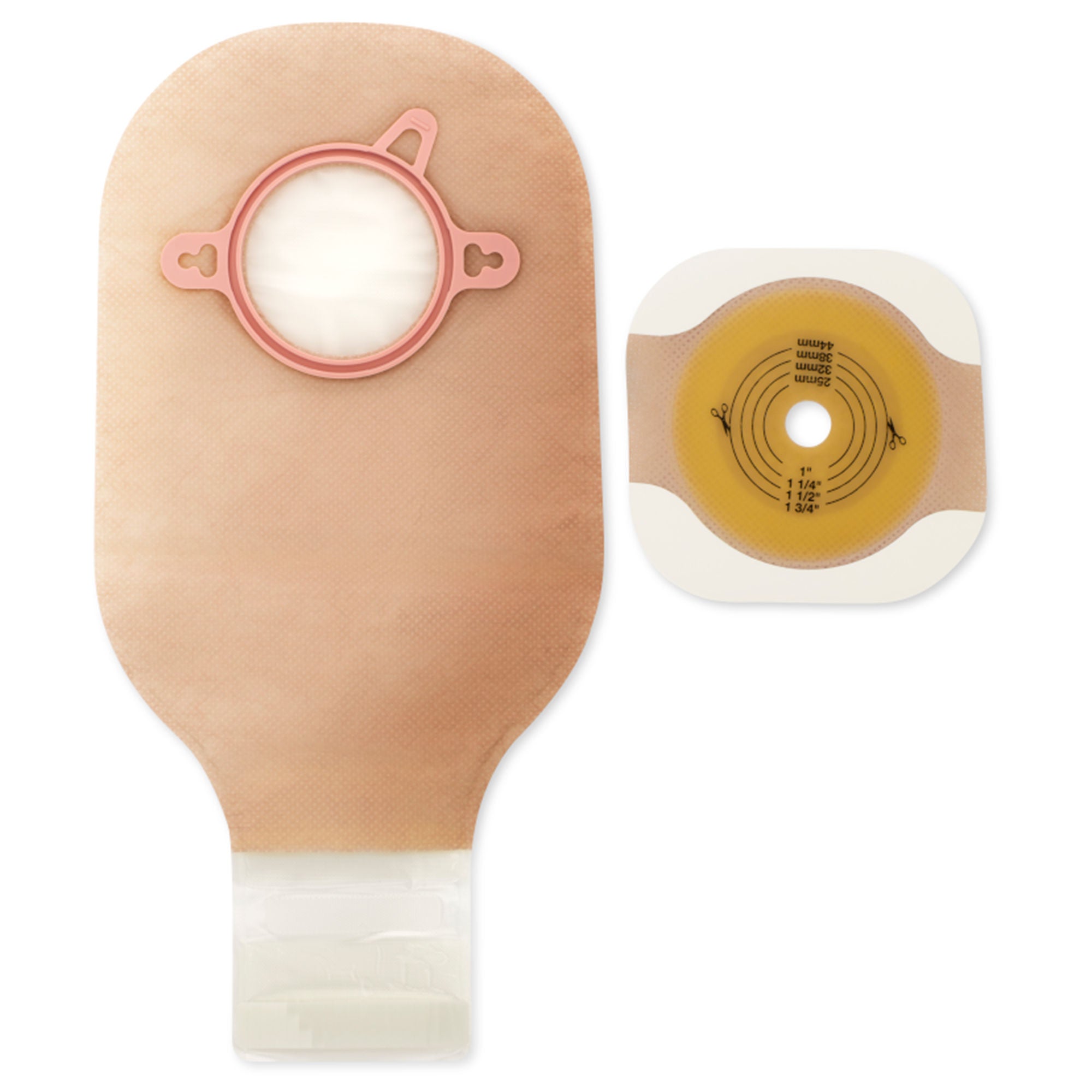 New Image™ 19353 Two-Piece Ileostomy/Colostomy Pouch, 57mm Flange, Green