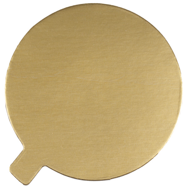 4" Round Black/Gold Reversible Waxed Corrugated Cake Board
