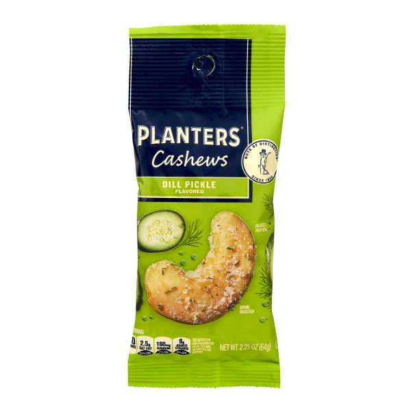 PLANTERS(r) Dill Pickle Cashew, 6-10/2.25oz . C1N1 - Front No Plunge In Package (Hi Res)