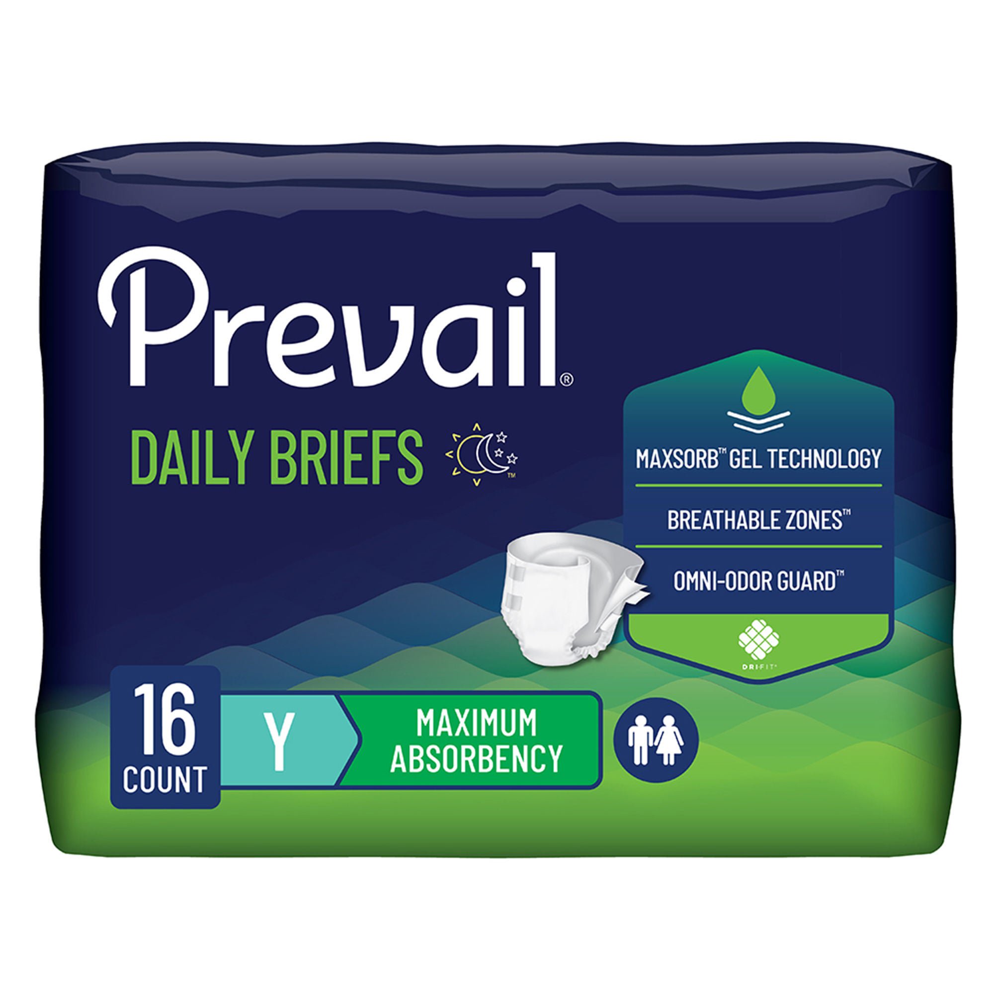 Prevail® Maximum Incontinence Brief, Extra Small (Youth)