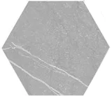 Love Affairs Petra Grey 8×9 Hexagon Field Tile Matte