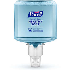 GOJO, PURELL CRT HEALTHY SOAP™, Naturally Clean Foam Soap, PURELL® ES4 Push-Style Soap Dispenser 1200 mL Cartridge