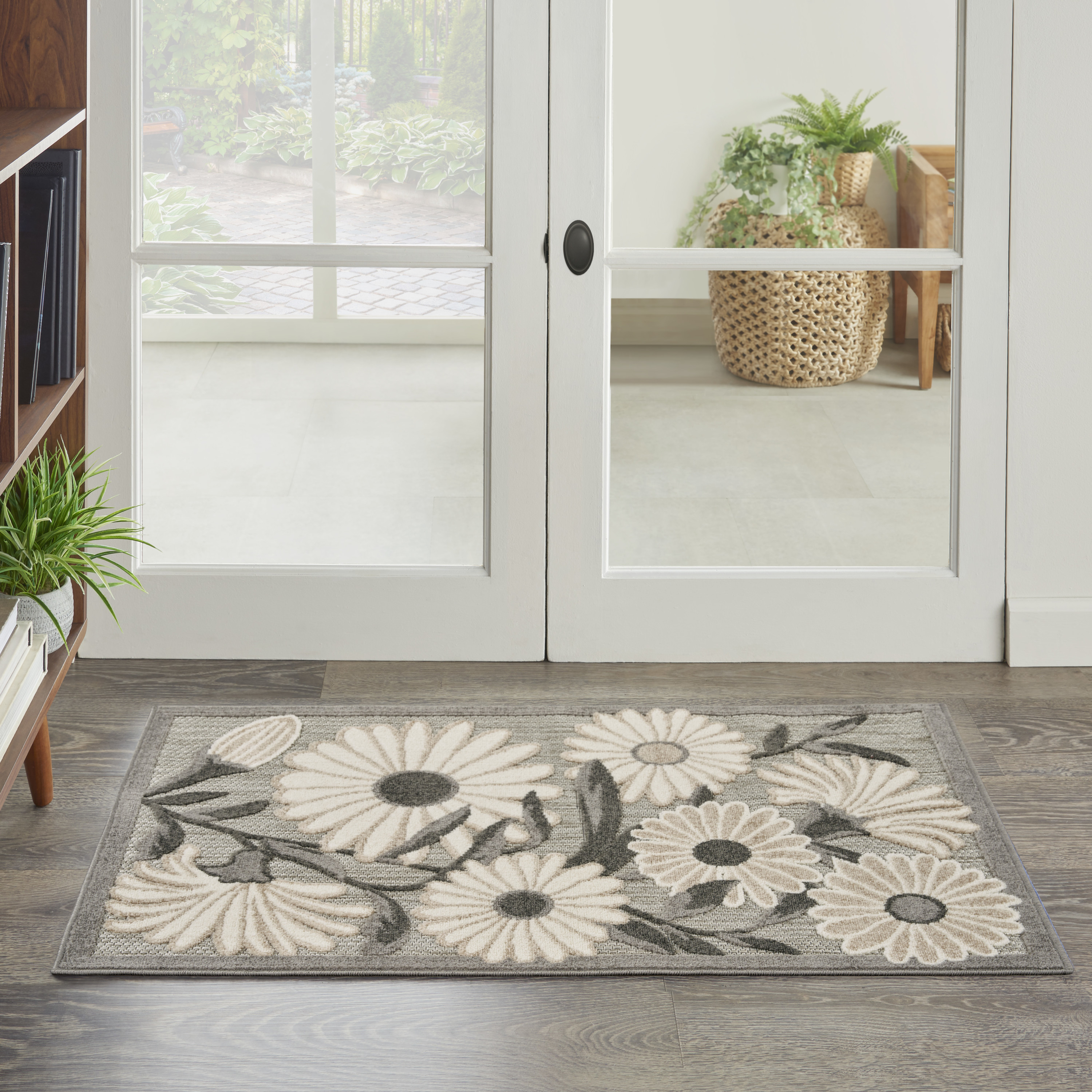 Nourison Aloha 2'8" x 4' Beige Contemporary Rug