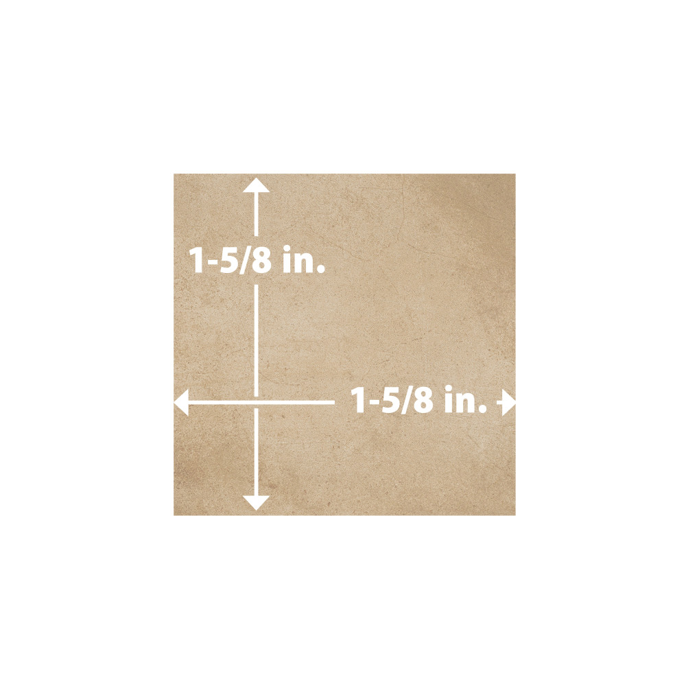 Laverton Taco Beige 1-5/8 in. x 1-5/8 in. Porcelain Floor and Wall Tile