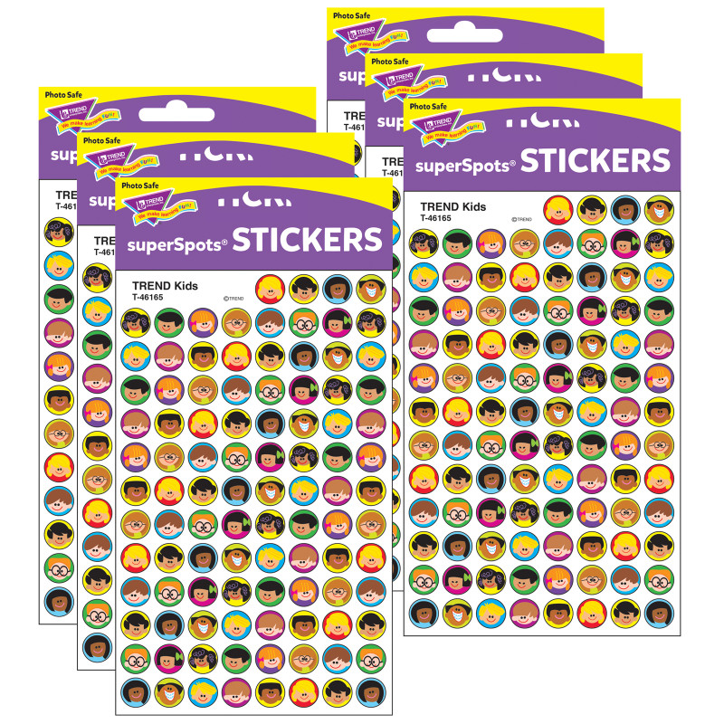 TREND Kids superSpots® Stickers, 800 Per Pack, 6 Packs - Zuma