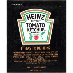 HEINZ Single Serve Ketchup, 1.25 oz. Packets (Pack of 100) image