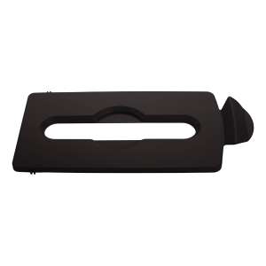 Rubbermaid Commercial, Slim Jim®, Paper Slot Insert, Rectangular, Resin, Brown, Receptacle Lid