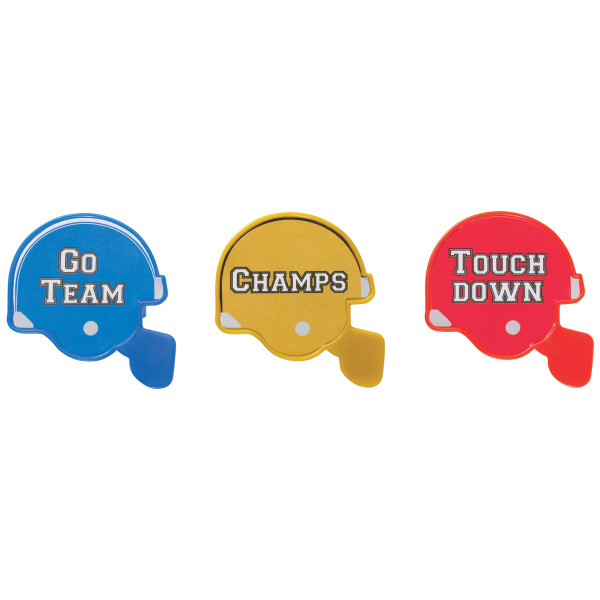 Football Helmet Cupcake Rings