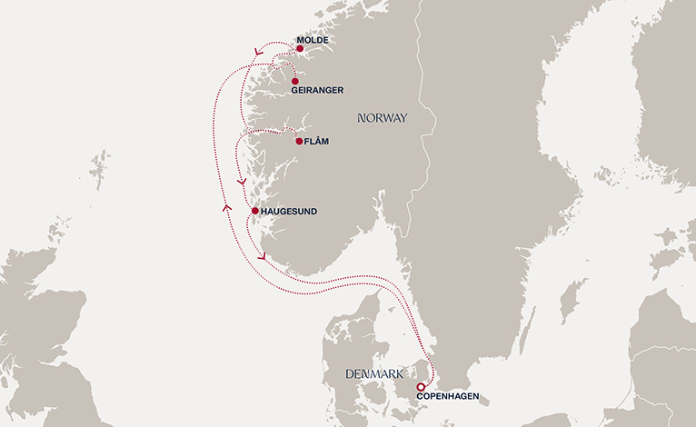 Itinerary map
