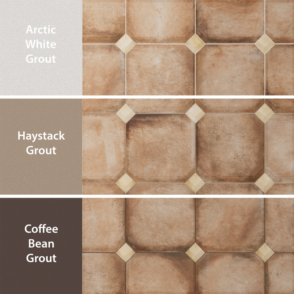 Laverton Octagon Natural with Taco Beige 7-7/8 in. x 7-7/8 in. Porcelain Floor and Wall Tile