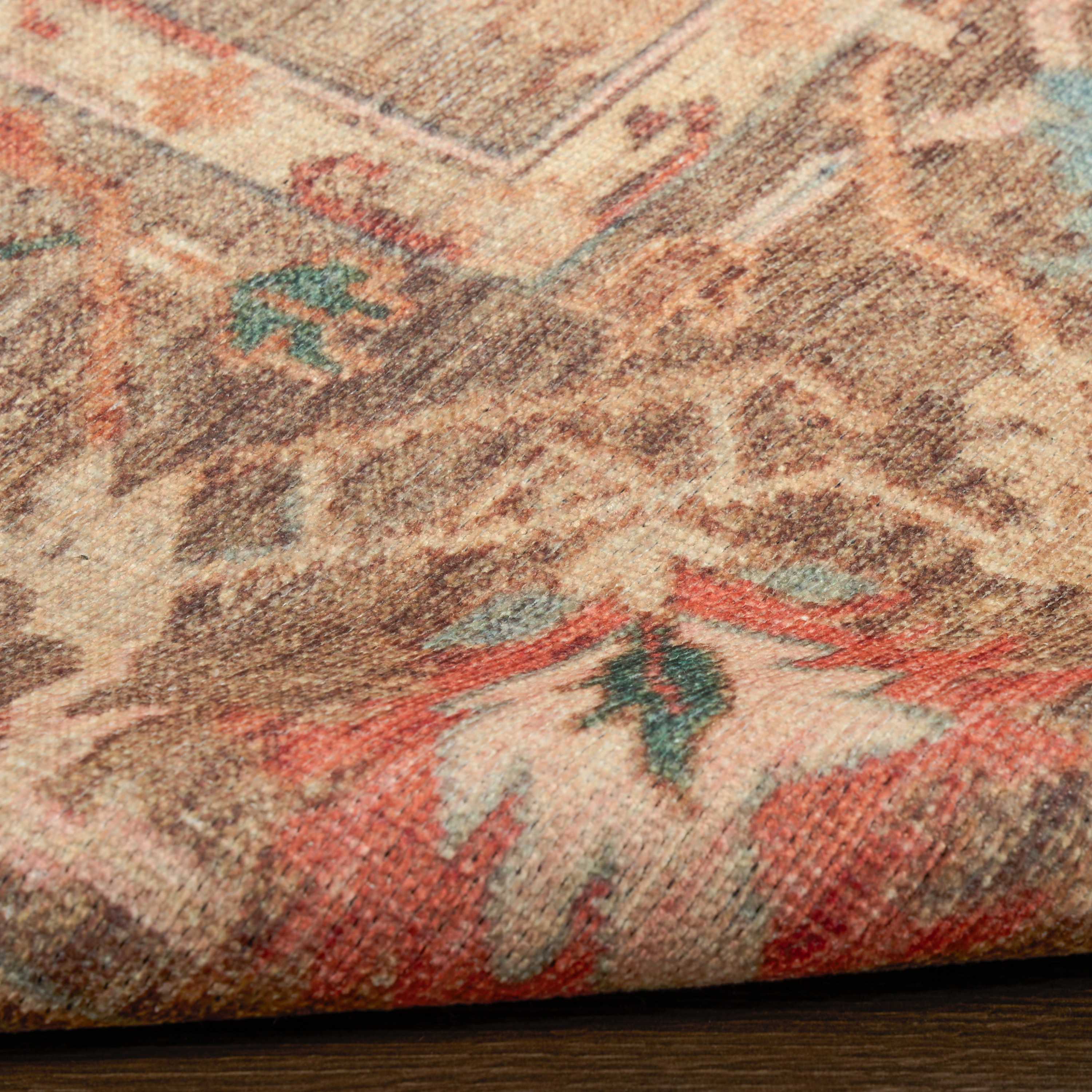 Nourison Vintage Washables 9' x 12' Taupe Multicolor Vintage Indoor Rug
