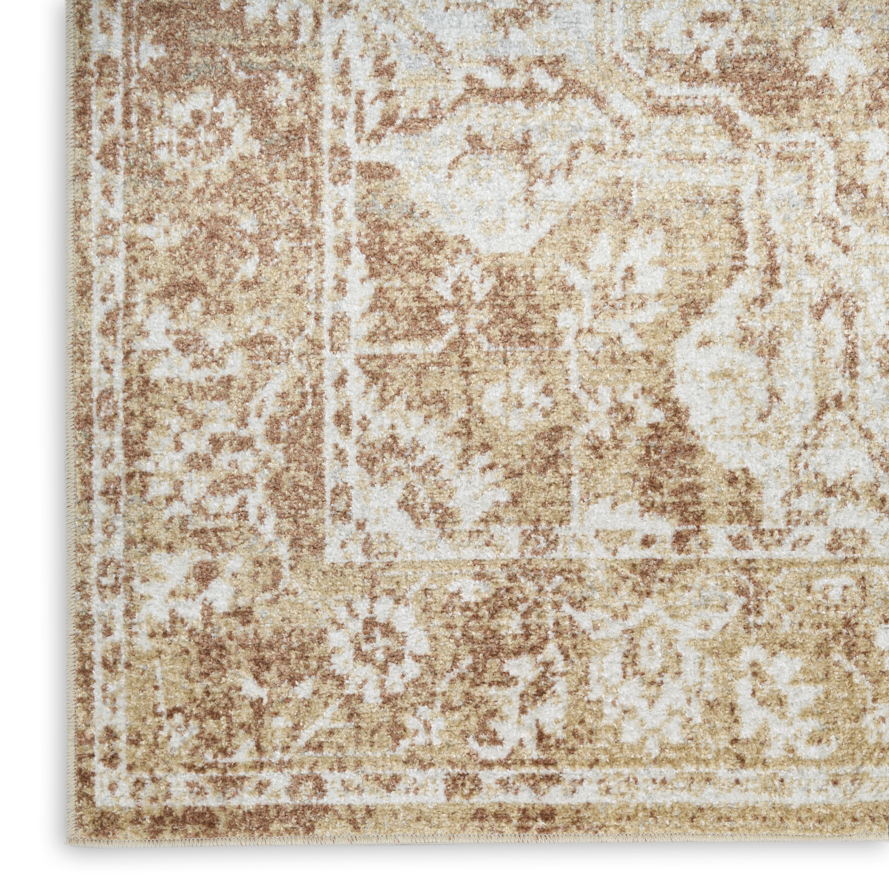 Nourison Astra Machine Washable 5'3" x 7' Rust Vintage Indoor Rug