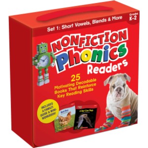 Nonfiction Phonics Readers: Short Vowels, Blends & More, Single-Copy Set, 25 Books