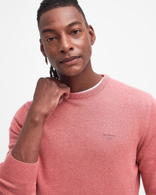 Pima Cotton Crew Neck Jumper Pink Clay