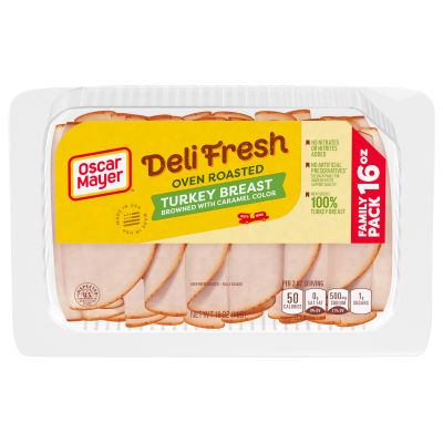 Oscar Mayer Deli Fresh Oven Roasted Turkey Breast Family Size, 16 oz Tray