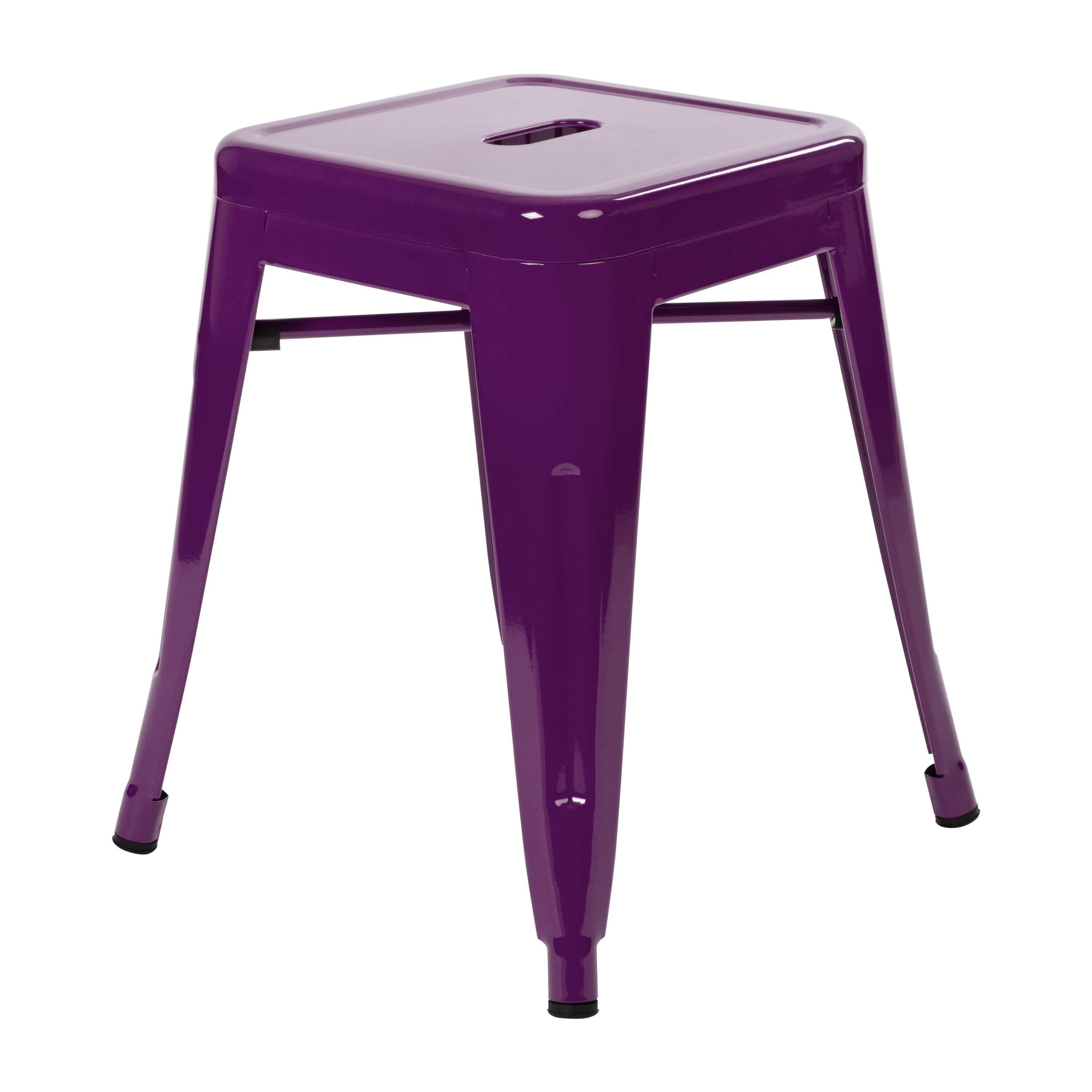 18" Table Height Stool, Stackable Backless Metal Indoor Dining Stool, Commerc... - Picture 33 of 114