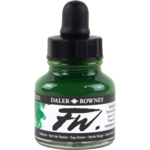 FW Acrylic Ink, Sap Green, 29.5ml, 1 Count