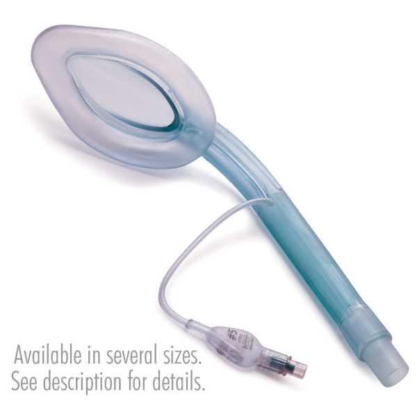 AuraOnce Laryngeal Mask Disposable, Curved, Sz 5 Adult, Wt 70-100Kg