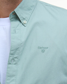Garment Dyed Tailored Long-Sleeved Shirt Pale Apple