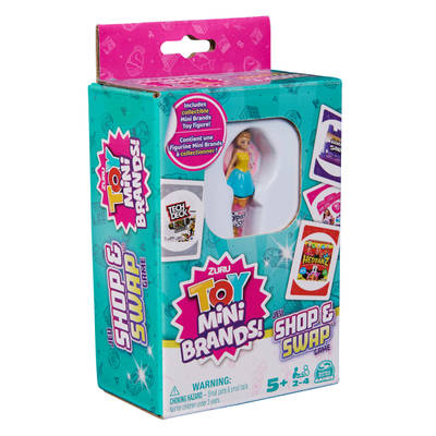 Mini Brands Shop and Swap Card Game with Collectible Toy Mini Brands Figure for Toy Collectors, for Kids Ages 5+