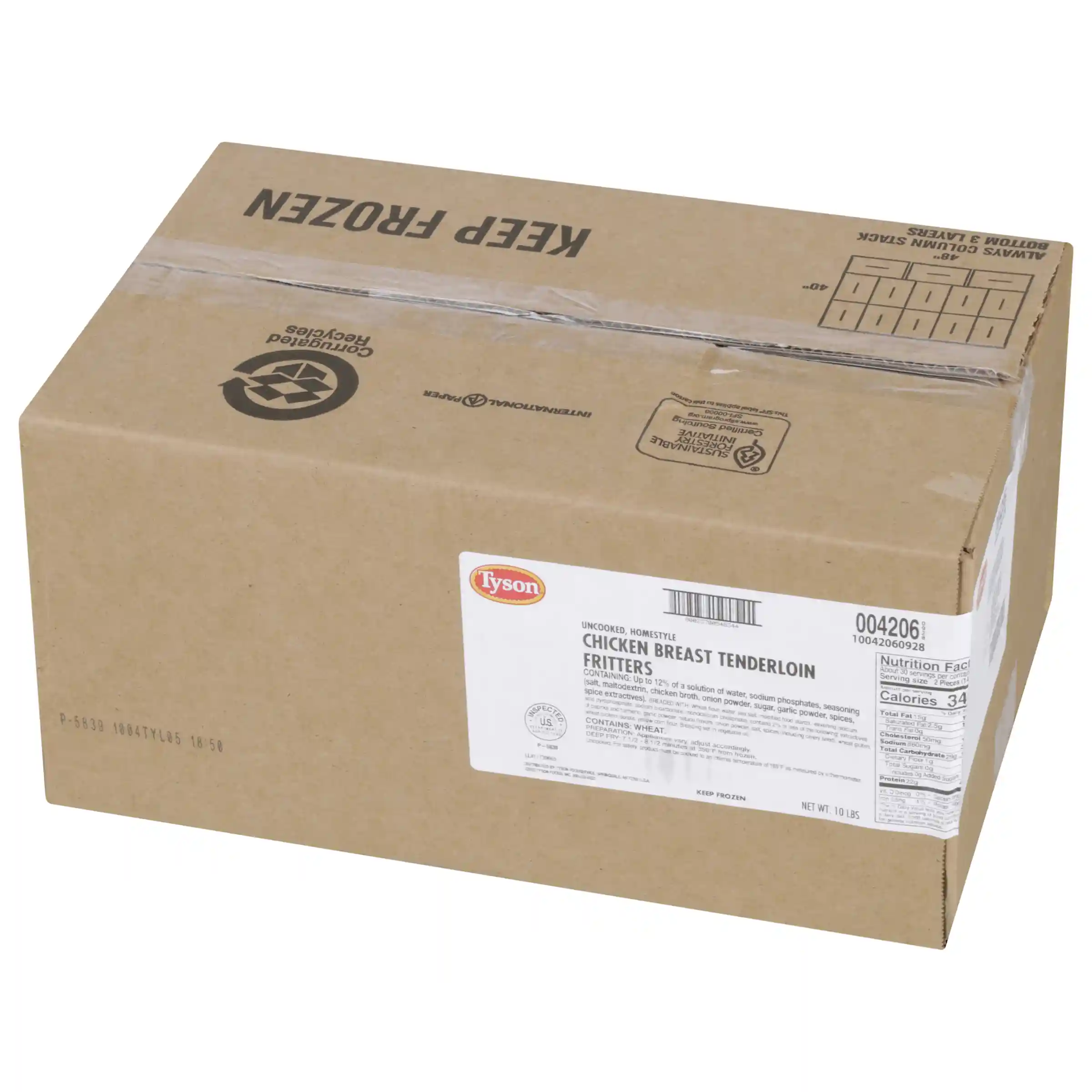 Tyson® Uncooked Homestyle Chicken Tenderloin Fritters_image_5