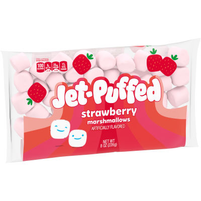 Jet-Puffed Strawberry Marshmallows, 8 oz Bag