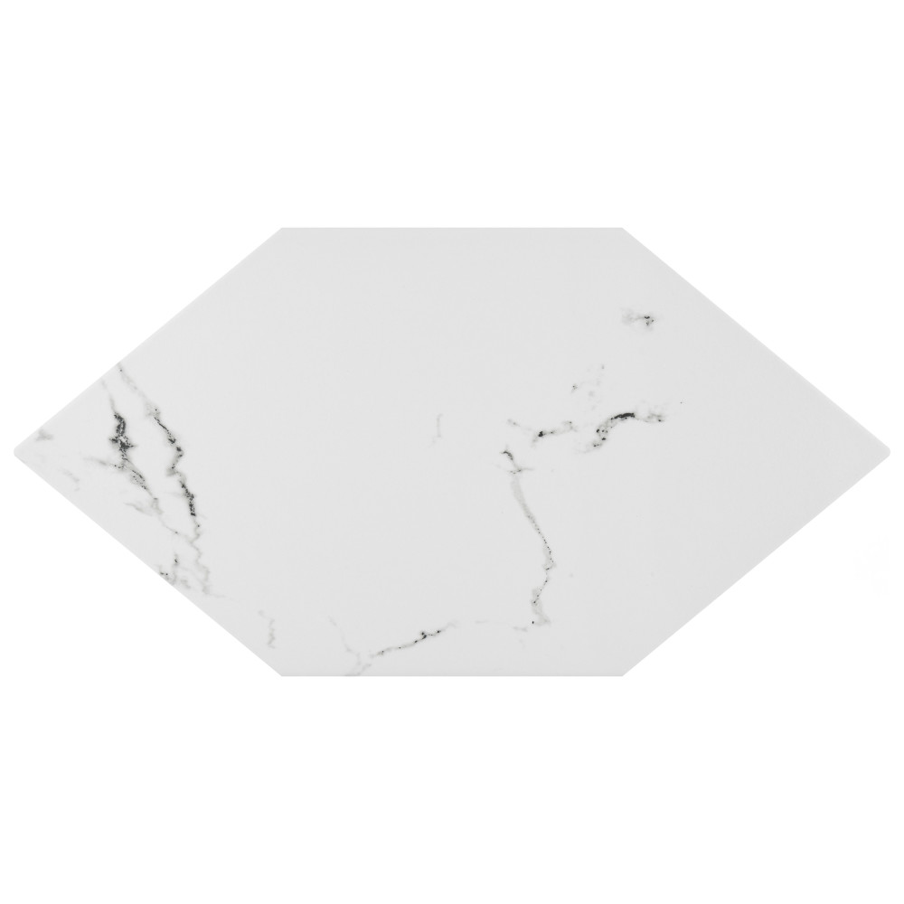 Timeless Calacatta Kayak 6-1/2 in. x 12-1/2 in. Porcelain Floor and Wall Tile