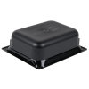 Half-size 4-inch-deep Super Pan® low-temperature plastic pan in black