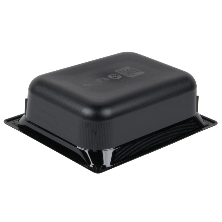 Half-size 4-inch-deep Super Pan® low-temperature plastic pan in black