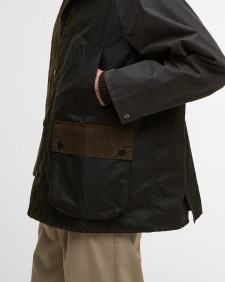 Patchwork Oversized Bedale Waxed Jacket 