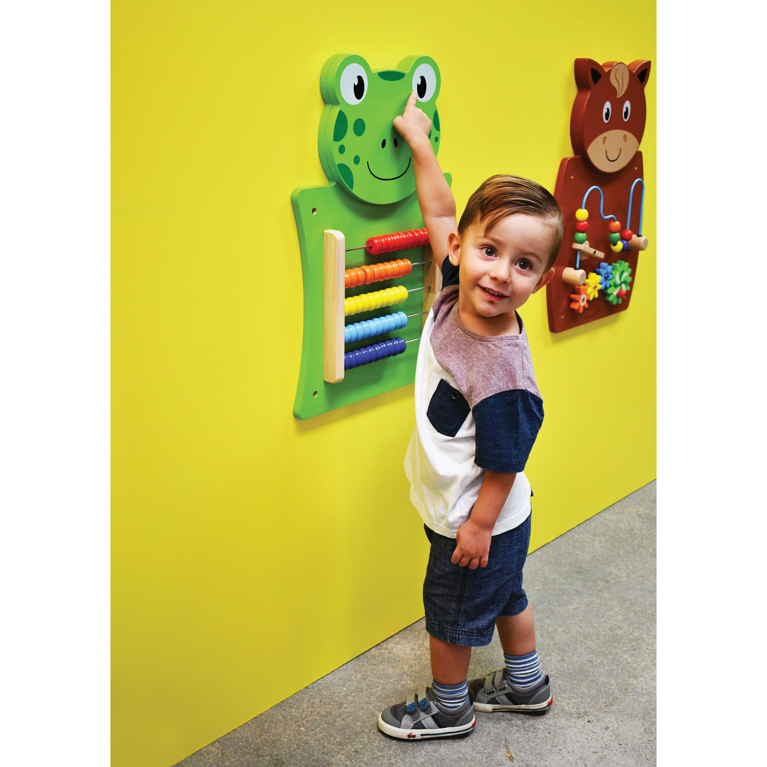 Learning Advantage Frog Activity Wall Panel - Toddler Activity Center image number null