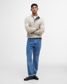 Essential Elbow Patch Jumper Pearl