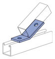 P2101 Series Angular Fitting Steel Hot-Dipped Galvanized 2-Hole 9/16 in. Dia. Hole 1-5/8 in. W