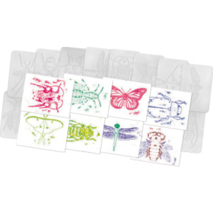 Rubbing Plates, Insects, Pack of 16