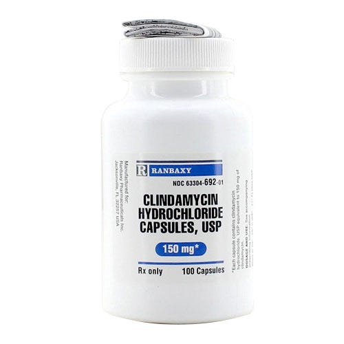 Clindamycin HCl 150mg Capsules - 100/Bottle