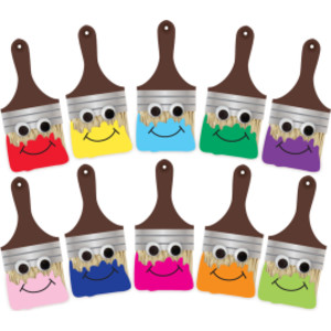 Happy Paintbrush Accents, 7", 30 Pieces