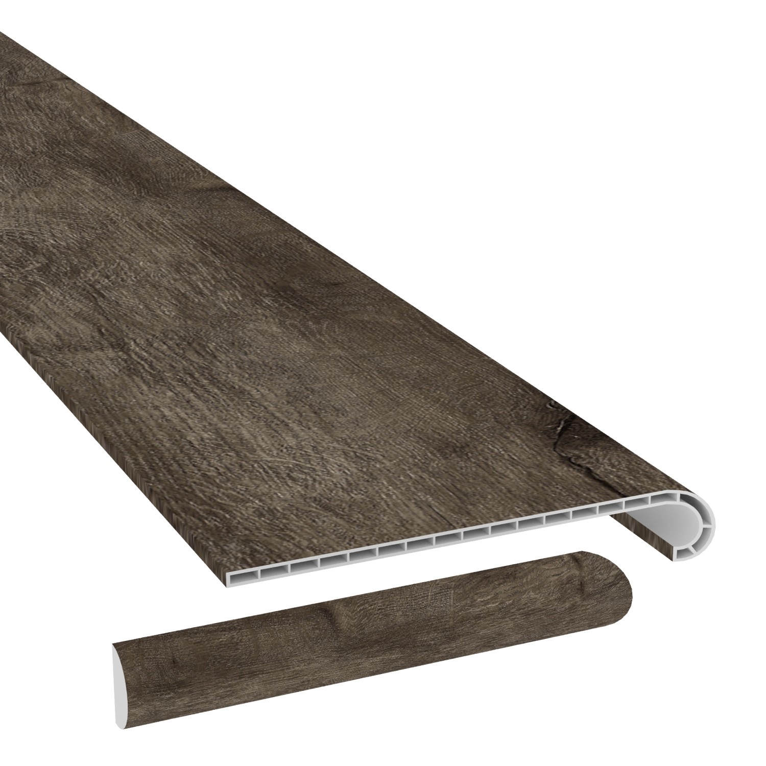 Offshore Oak Cali Vinyl Stair Tread w/ Cap view 1