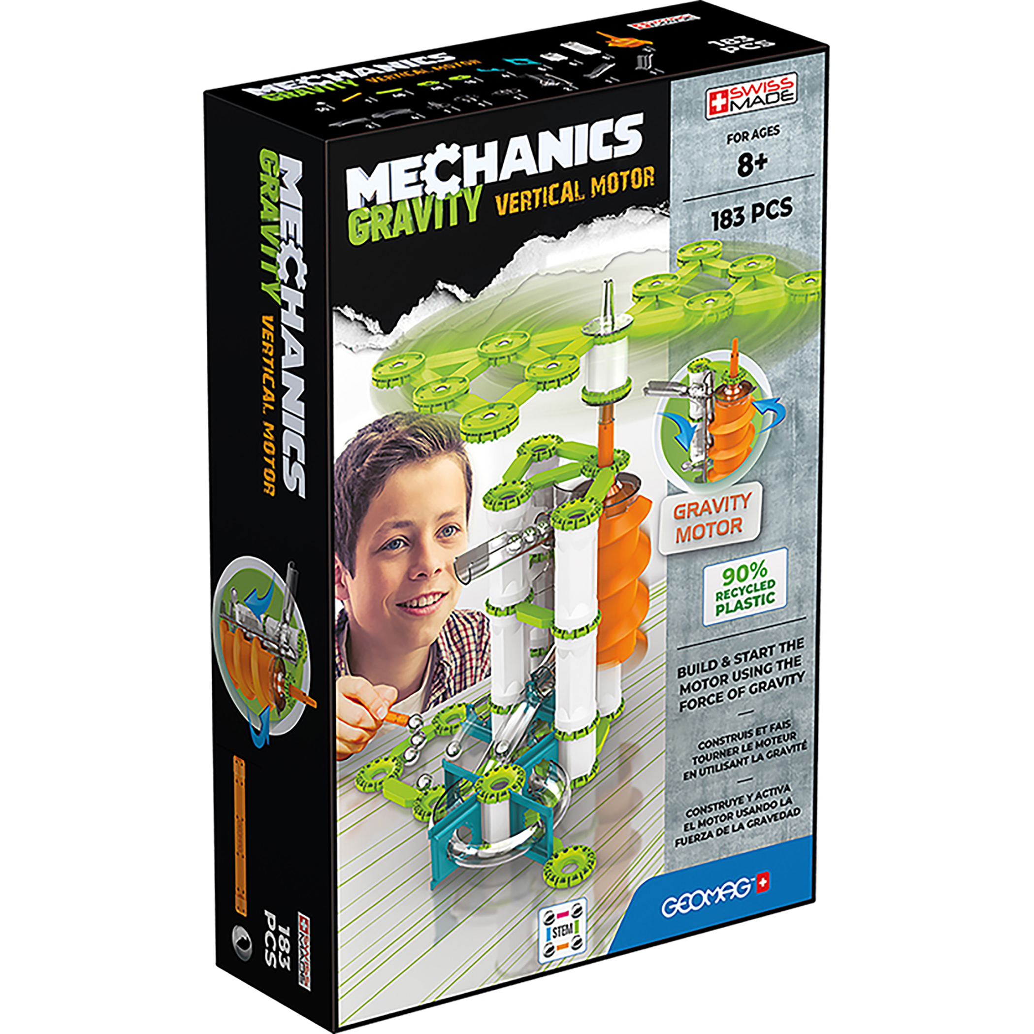 Geomag Mechanics Gravity Vertical Motor Recycled, 183 Pieces image number null