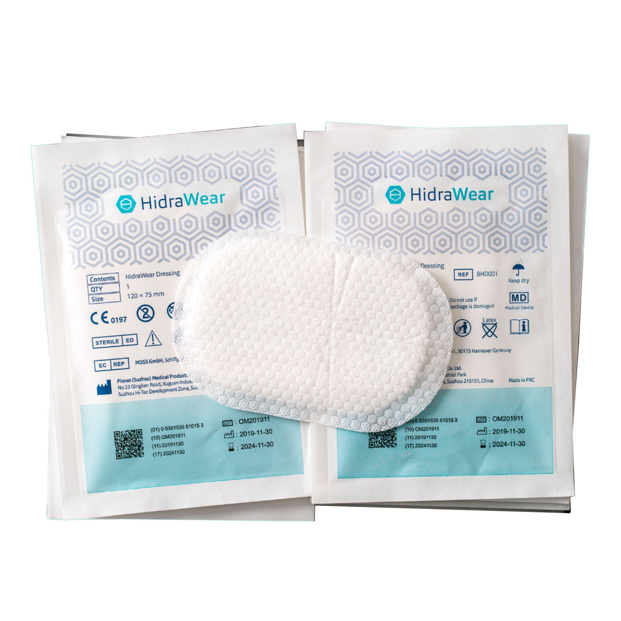 HidraMed Solutions DRESSING, SUPERABSORBENT HIDRAWEAR 7.5X12CM (30/PK 24PK/CS)