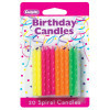 Spiral Candles 2 ½" Smooth & Spiral Candles DecoPac