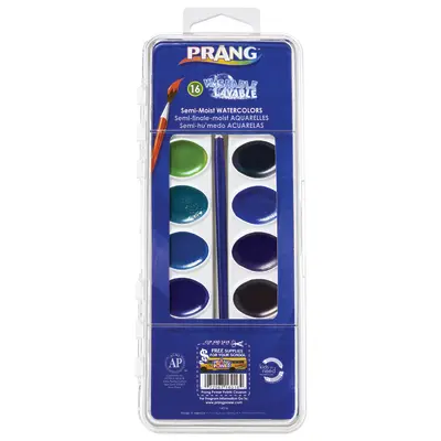 Prang Washable Watercolor Paint Set, 16 Assorted Colors, 1 Count