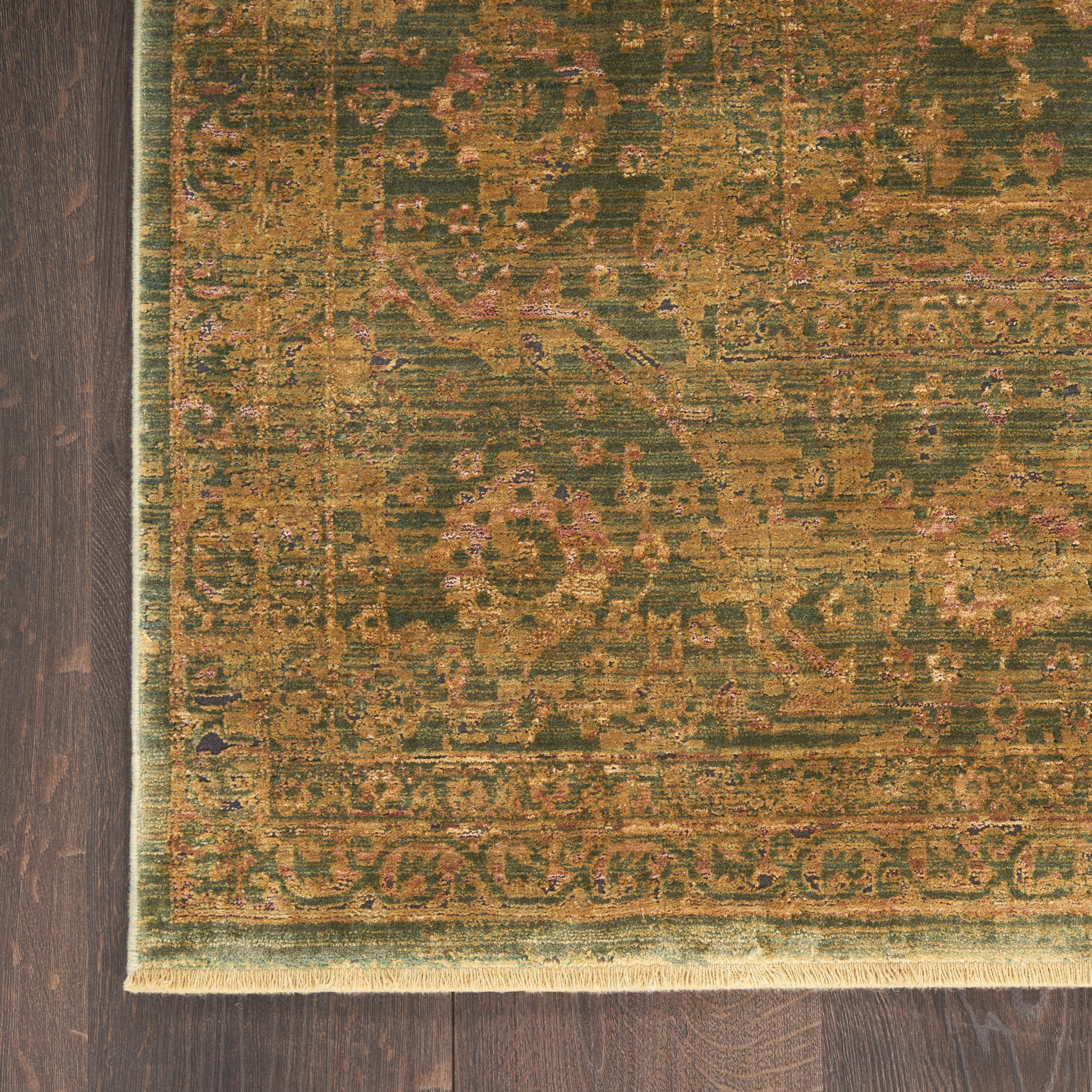 Nourison Luxurious 5'3" x 7'3" Olive Vintage Indoor Rug