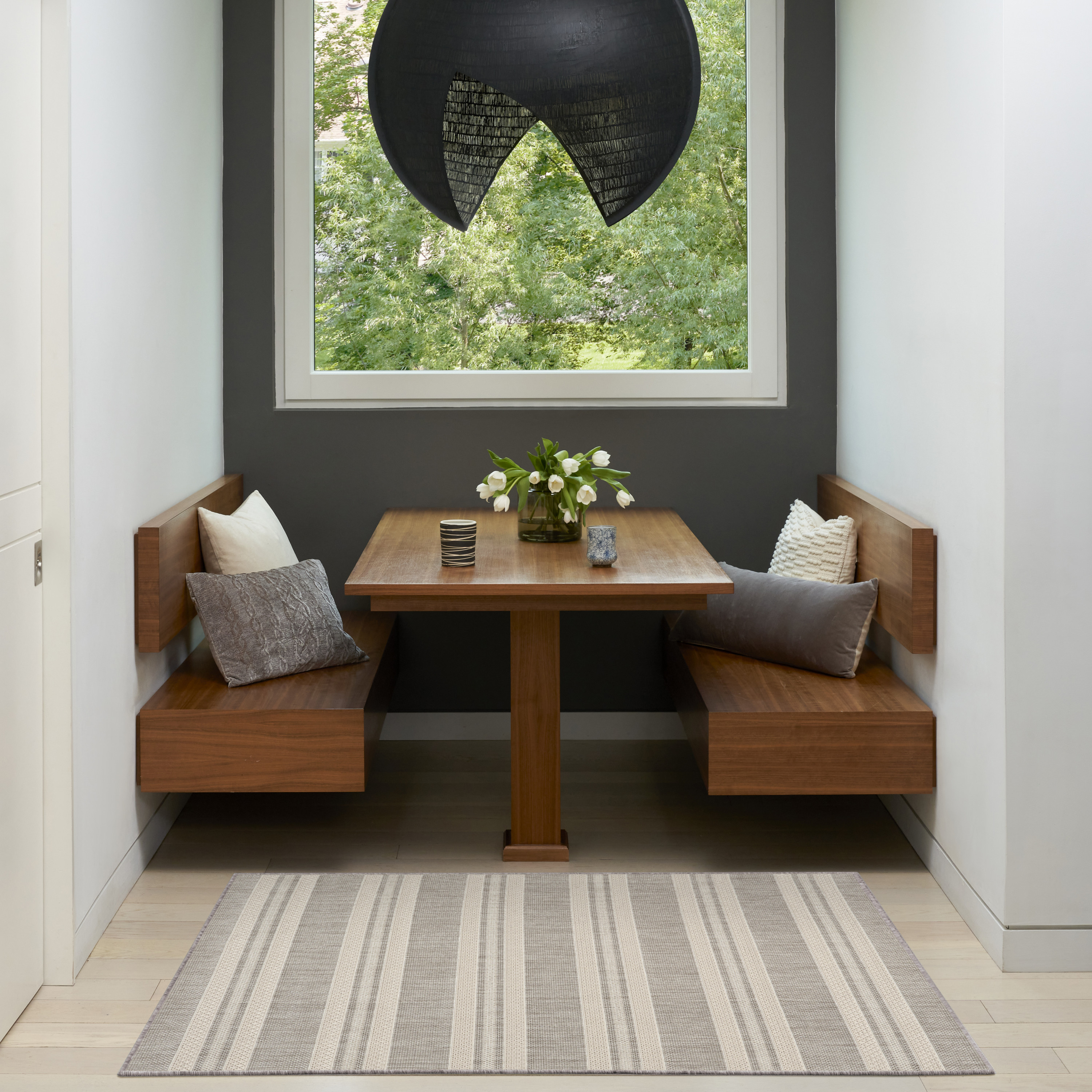 Nourison Horizon Indoor/Outdoor 3' x 5' Grey Modern Rug