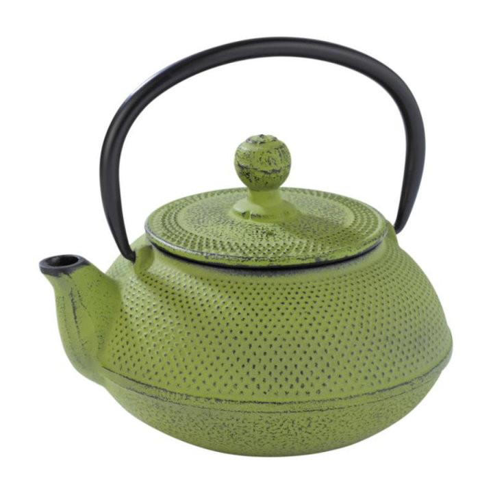 Nipon teapot 0.6 L cast iron in green with filter 8 cm stainless steel