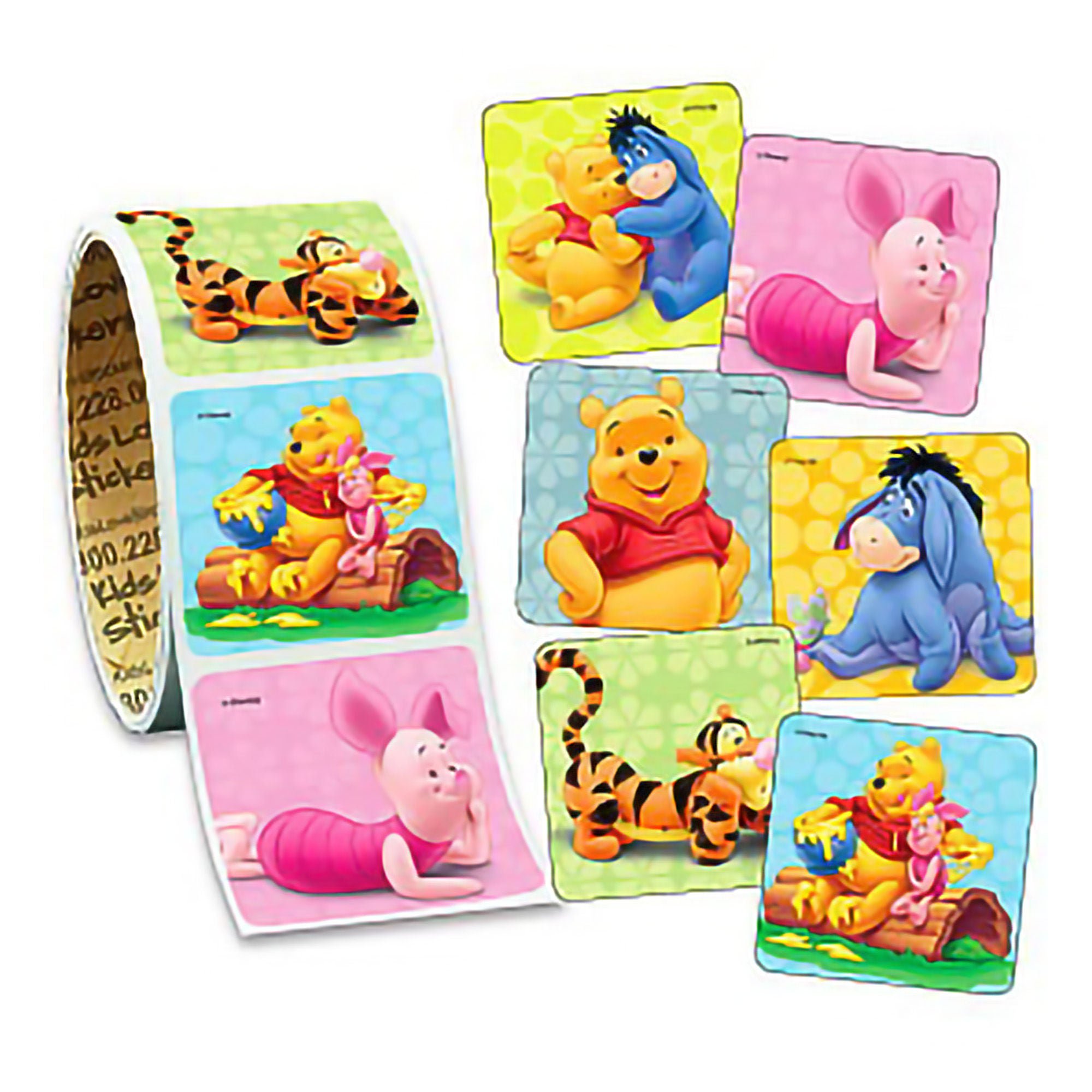 Sticker Kids Love Stickers® 100 per Roll Pooh and Pals 1-5/8 X 1-5/8 Inch