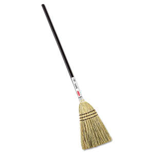 Rubbermaid Commercial, 8in, Lobby Broom, Corn Bristles, Brown