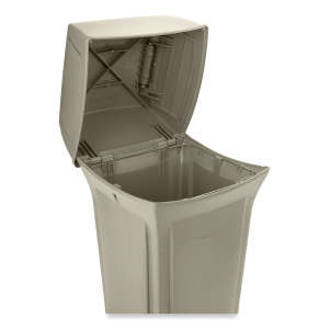 Rubbermaid Commercial, Ranger, 35 gal, Resin, Beige, Square, Receptacle